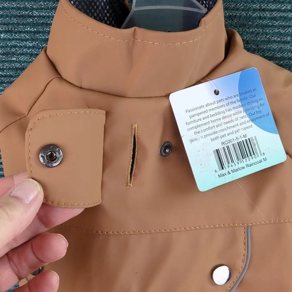 Doggie Raincoat! Max & Marlow Size M